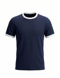Ringer T-shirt - Navy Blue