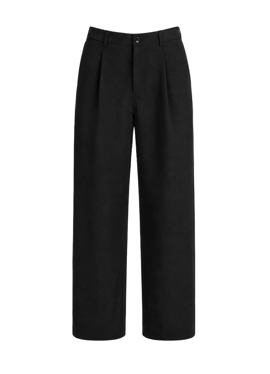 Black Men's Pleated Pants