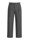 Grey Men's Pleated Pants