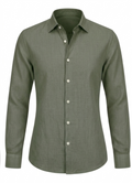 Women's Basic Linen Shirt - Olive