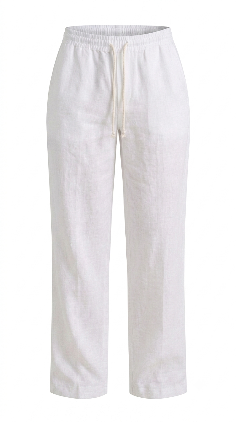 Women's Linen Pants - White