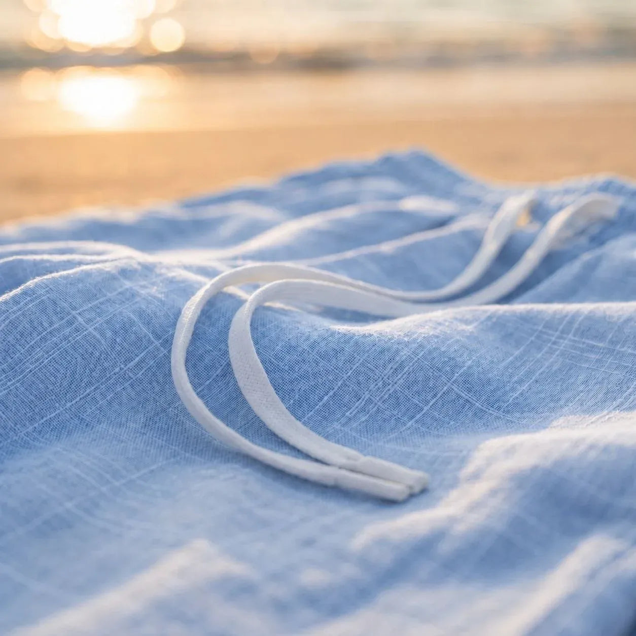 Men's Linen Pants - Baby Blue