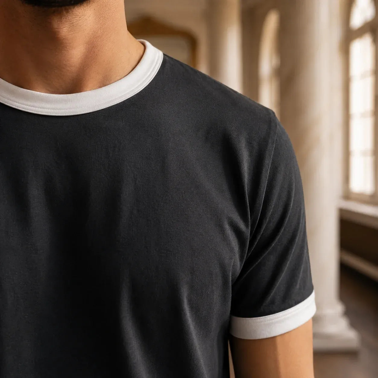Ringer T-shirt - Grey