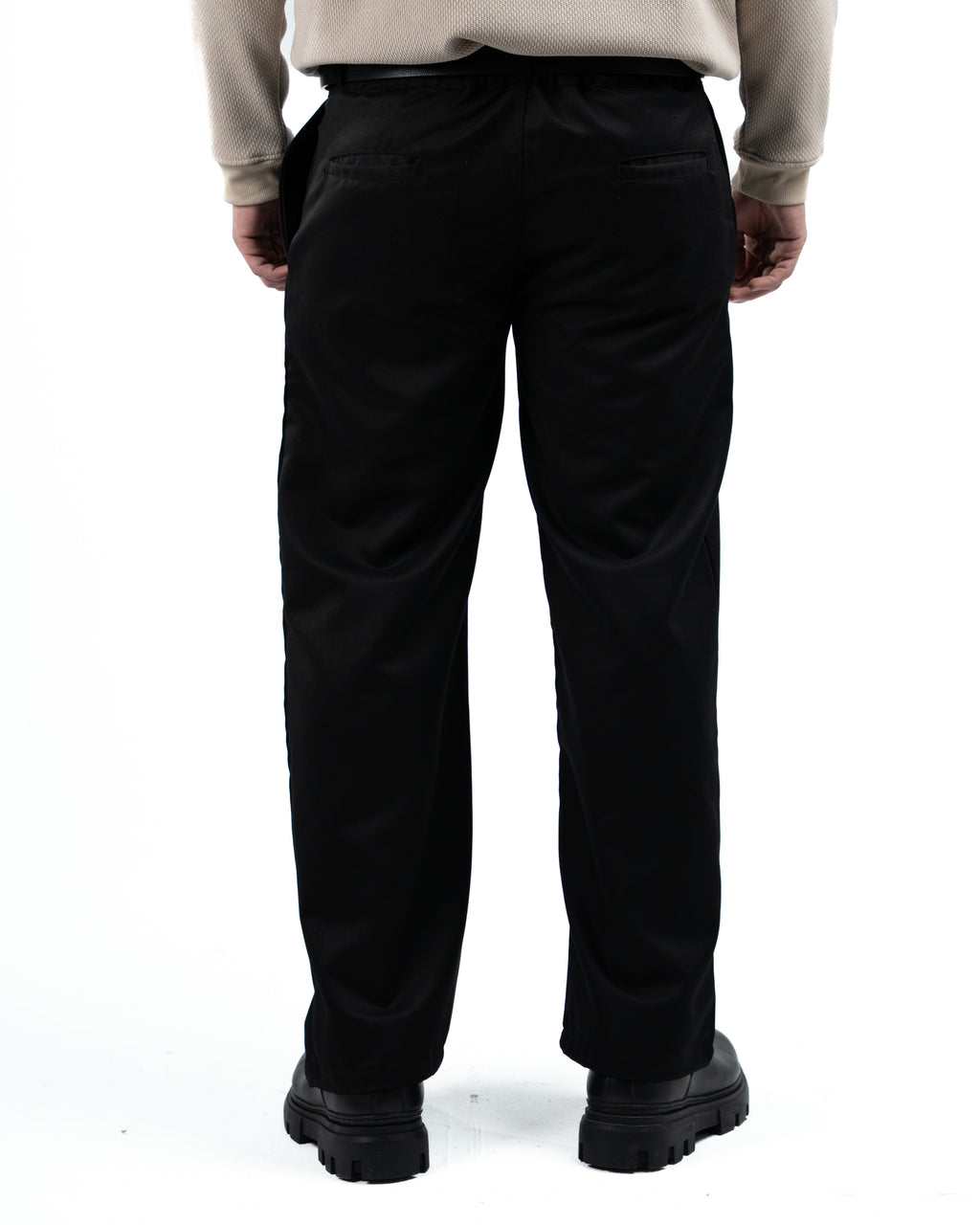 Black Men's Pleated Pants