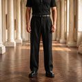 Black Men's Pleated Pants