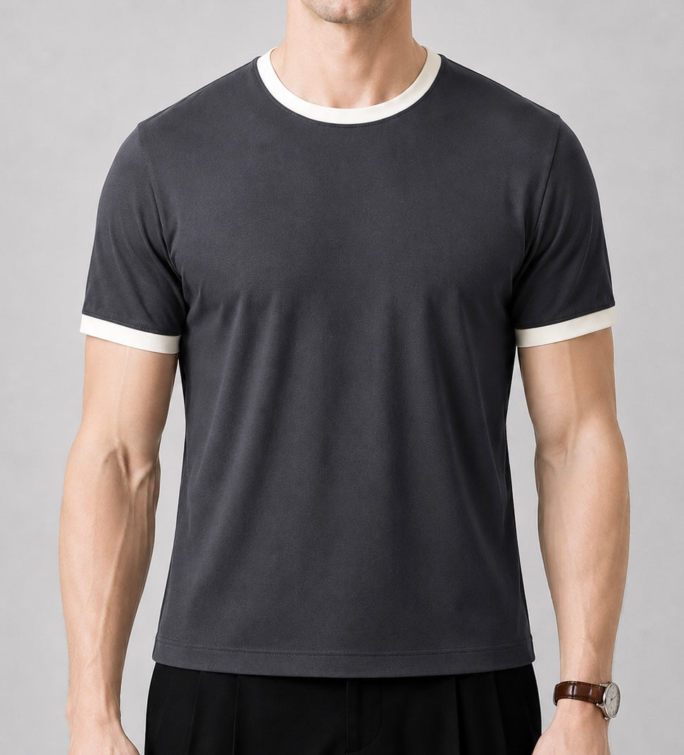 Ringer T-shirt - Grey