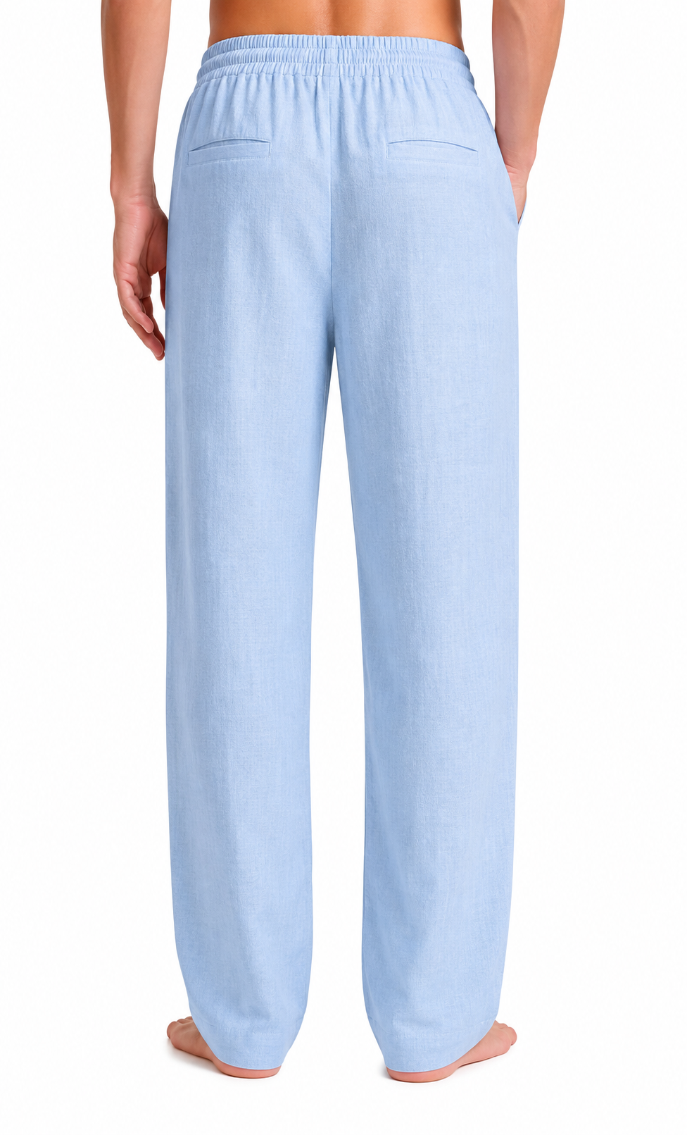 Men's Linen Pants - Baby Blue