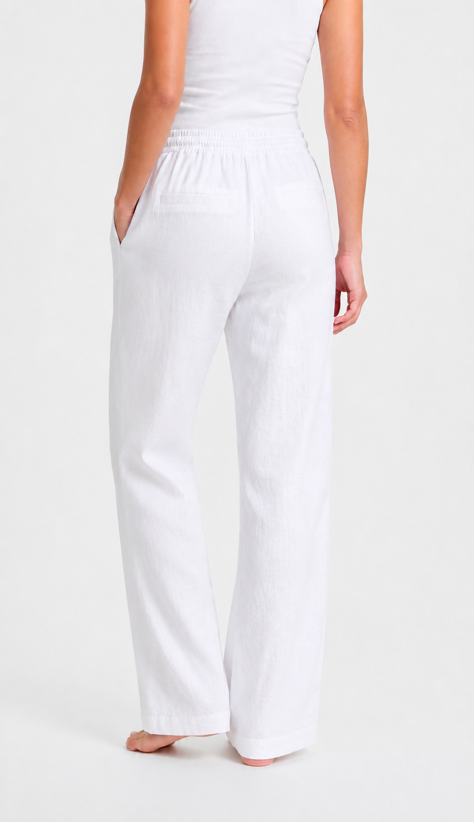 Women's Linen Pants - White